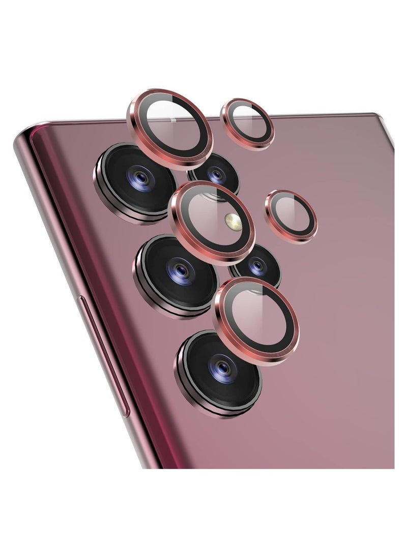 ELTRAZONE ELTERAZONE Compatible With Samsung Galaxy S22 Ultra Camera Lens Protector, Aluminum Alloy Tempered Glass, [Installation Frame] with Camera Screen Protector for S22 Ultra 5G (Burgundy) - Image 1