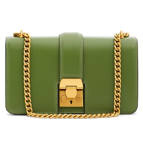 Miraggio Scarlet Solid Crossbody Bag with Convertable Sling/Shoulder Chain for Women (Dark Green) - Image 1