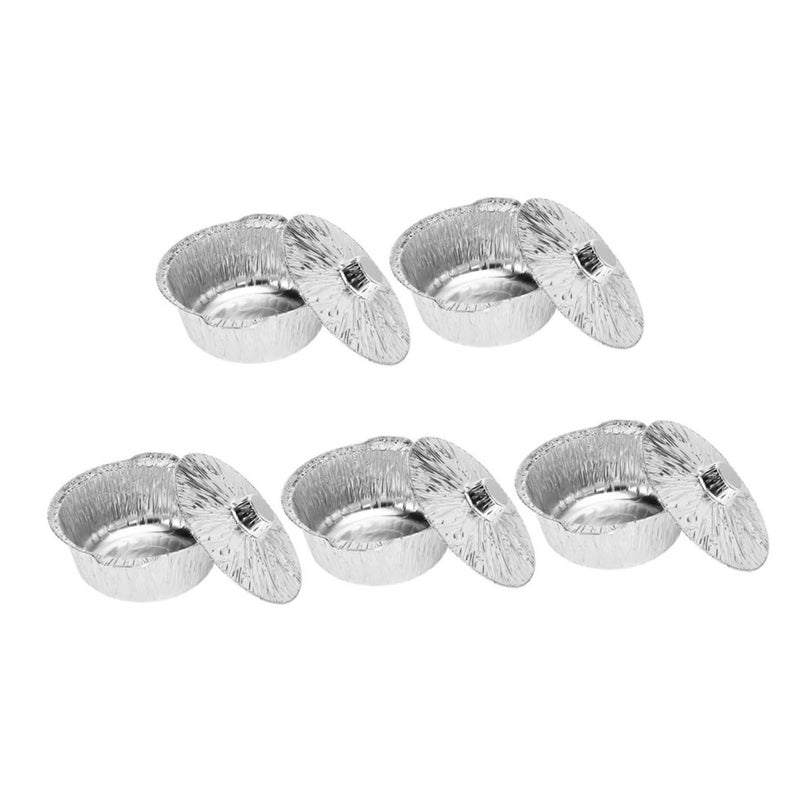 Aluminum Foil Pots With Lids For Bbq Baking Food Storage Picnic Supplies - Image 2