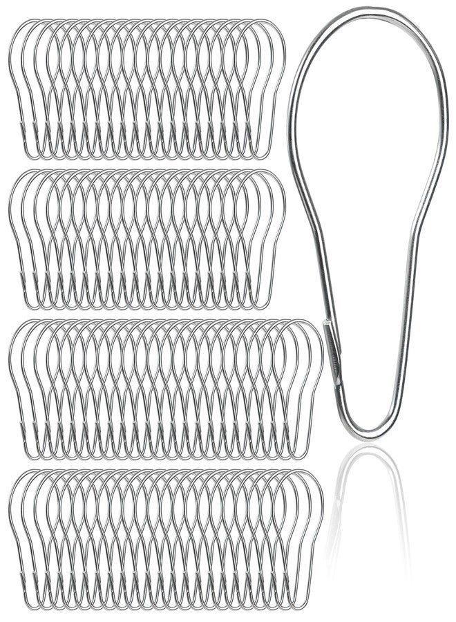 Lyellfe 200 Pieces Shower Curtain Hooks, Rust-Proof Metal Bathroom Curtain Rings for Bathroom Shower Rods Curtains - Image 1