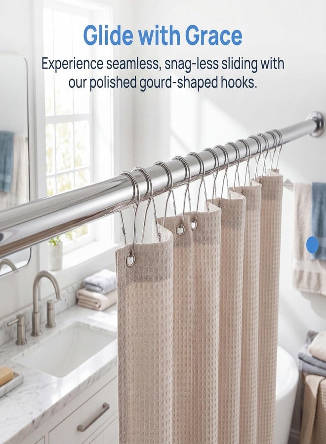 Lyellfe 200 Pieces Shower Curtain Hooks, Rust-Proof Metal Bathroom Curtain Rings for Bathroom Shower Rods Curtains - Image 3