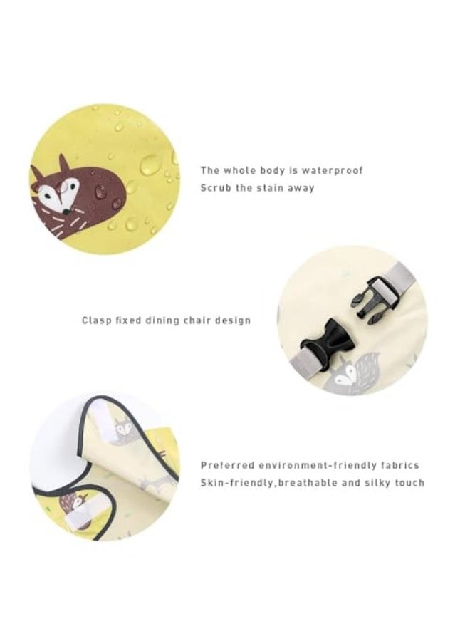 X spring Baby Weaning Bibs, Coverall Baby Feeding Bibs, Long Sleeves Bib with Waterproof, Waterproof Anti Dirty Feeding Bib for Babies Eating, High Chair Shirt Bib for Baby Weaning Supplies  - Image 2