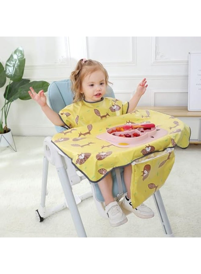 X spring Baby Weaning Bibs, Coverall Baby Feeding Bibs, Long Sleeves Bib with Waterproof, Waterproof Anti Dirty Feeding Bib for Babies Eating, High Chair Shirt Bib for Baby Weaning Supplies  - Image 5