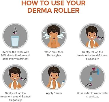 Derma Roller 10mm Micro Needling Roller for Men and Women Facial Roller for Beard Growth Scar Removal and Facial Skin Care Hair Growth Stimulator Pink - Image 2