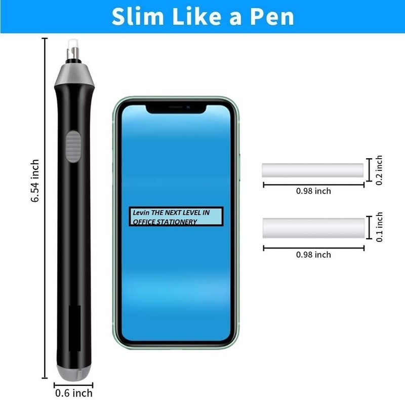 PEACORA Electric Battery Operated Automatic Pencil Eraser with 22 Eraser Refills - Image 2