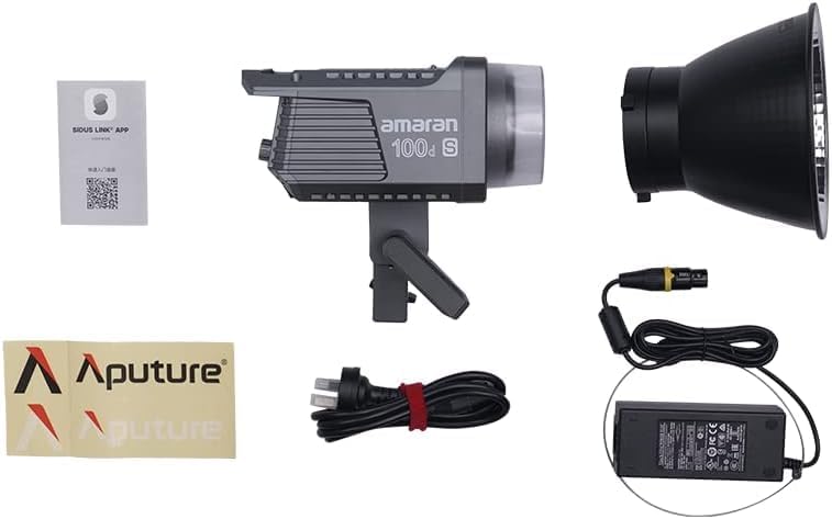 Aputure Aputure Amaran 100d COB LED Video Light, CRI/TLCI 95+ Daylight 100W, Supports Sidus Link Application Control, AC/DC Power Supply, 8 Integrated Light Effects  - Image 2