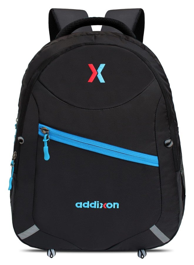 addixon 30 L Laptop Office/School/Travel/Business Backpack Water Proof - Fits Up to 17 Inch Laptop Notebook, Inside Organiser and 1 Year Warranty (Black Blue) - Image 1