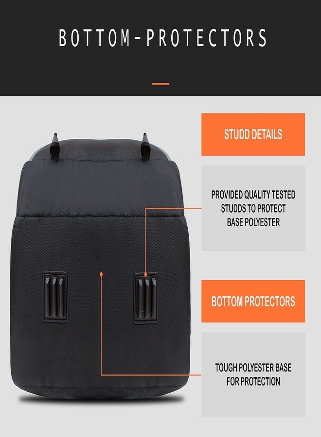 addixon 30 L Laptop Office/School/Travel/Business Backpack Water Proof - Fits Up to 17 Inch Laptop Notebook, Inside Organiser and 1 Year Warranty (Black Blue) - Image 5