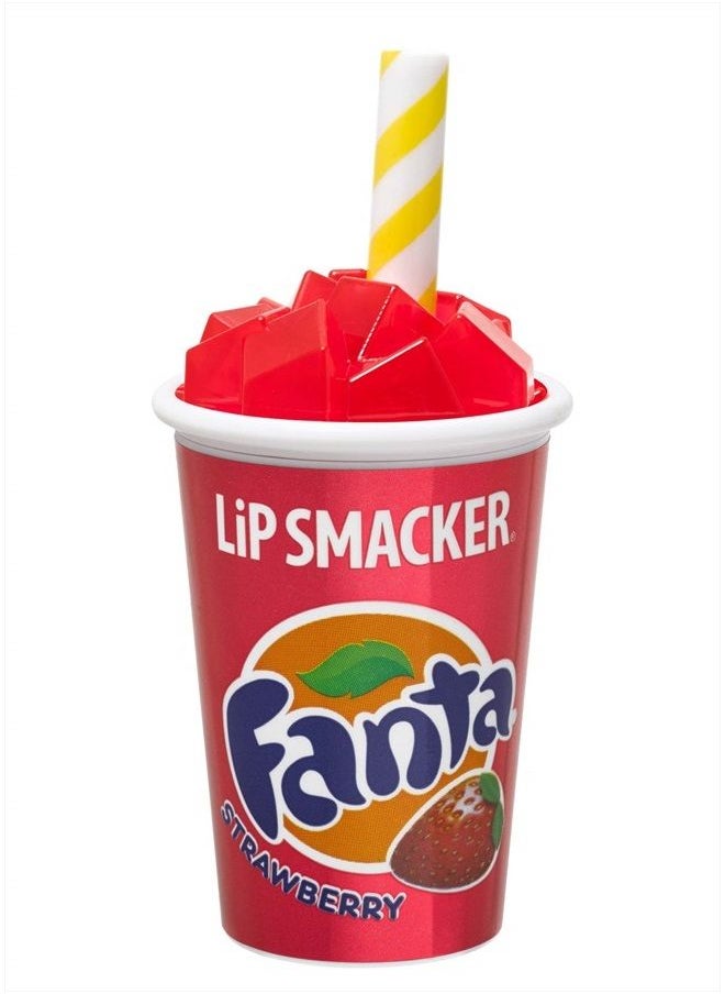 Lip Smackers - Strawberry Fanta Flavored Lip Balm, Coke Cup, Strawberry Fanta Flavor, Lip Care, For Kids, Women, Men - Image 1