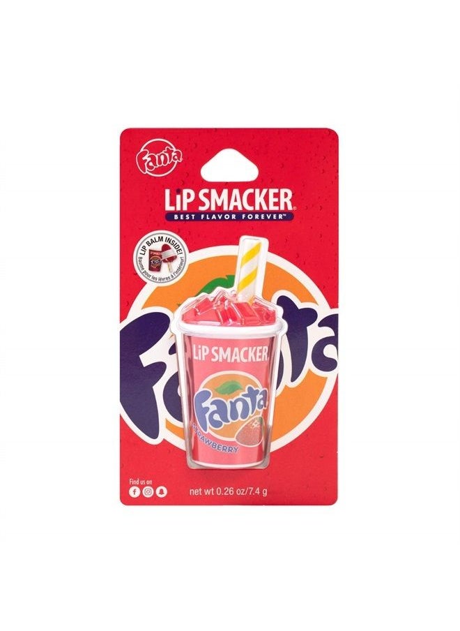 Lip Smackers - Strawberry Fanta Flavored Lip Balm, Coke Cup, Strawberry Fanta Flavor, Lip Care, For Kids, Women, Men - Image 1
