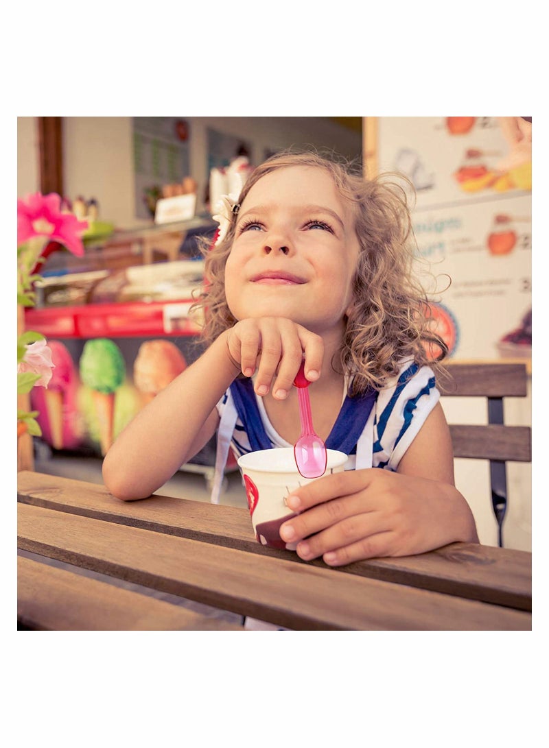 NIBEMINENT 3.14 Inch Mini Plastic Shovel Spoons 36PCs Assorted Color Kids Reusable Colorful Gelato for Sampling Tasting Taste Testing Frozen Desserts Ice Cream Cereal Yogurt Cake Pie - Image 4