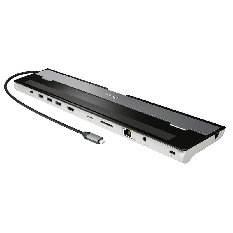 j5create USB-C 4K HDMI Docking Station (9-in-1), 4K HDMI, 5Gbps USB-A x3, Card Reader, PD 100W, Gigabit Ethernet, Combo Audio Jack, for MacBook, and Windows USB-C Laptop (JCD533) - Image 1