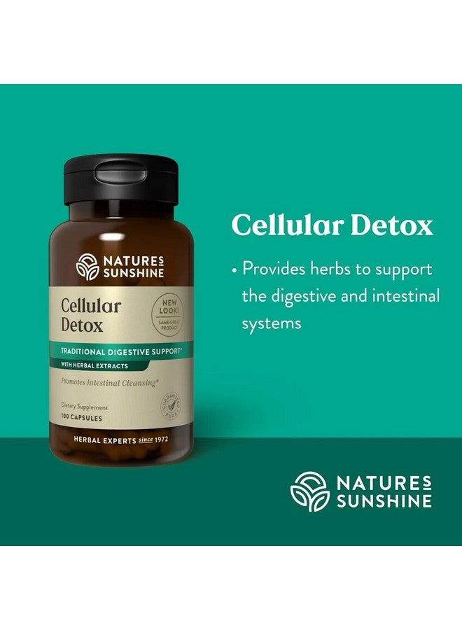 Nature's Sunshine Cellular Detox, 100 Capsules, Kosher | Natural Digestive System Supplement That Helps Facilitate Bowel Movement with Herbs - Image 2