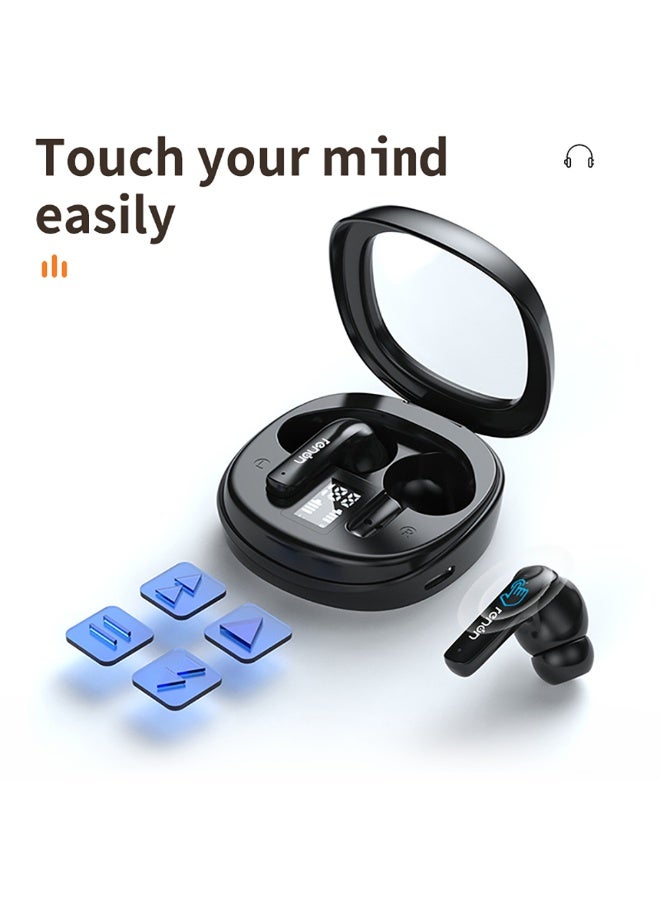RENON EchoBuds Bluetooth 5.4 True Wireless Earbuds, Active Noise Cancelling ANC In-Ear Headphones, 20H Playtime, HD Sound, Fast Charging, IPX4 Waterproof, Black - Image 2