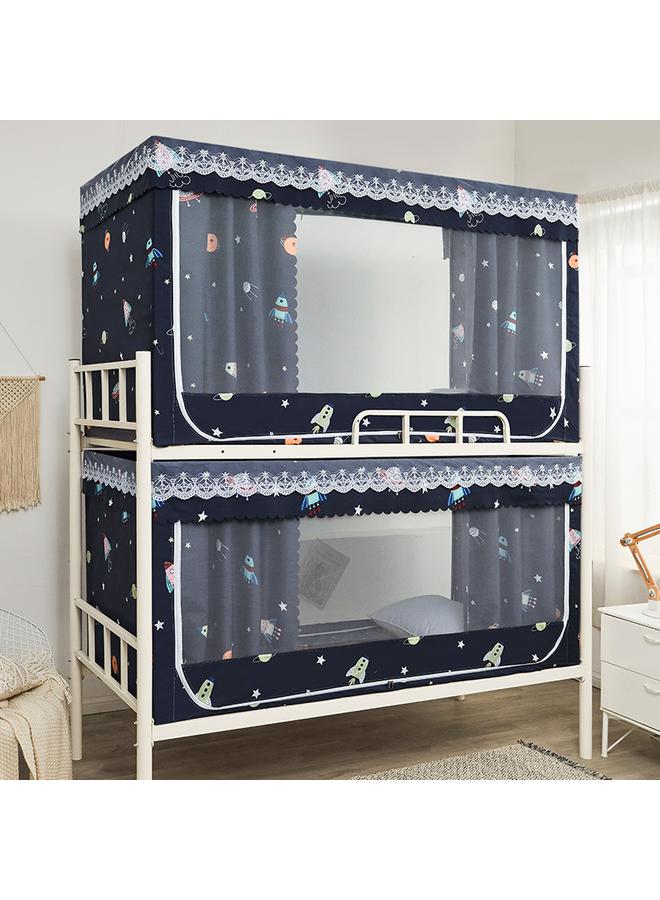 Bluejw RKT4 Student Dormitory Bed Curtain Plus Mosquito Net Integrated Upper Bunk Lower Bunk Full Shading Anti-mosquito Universal Zipper With Bracket - Image 1