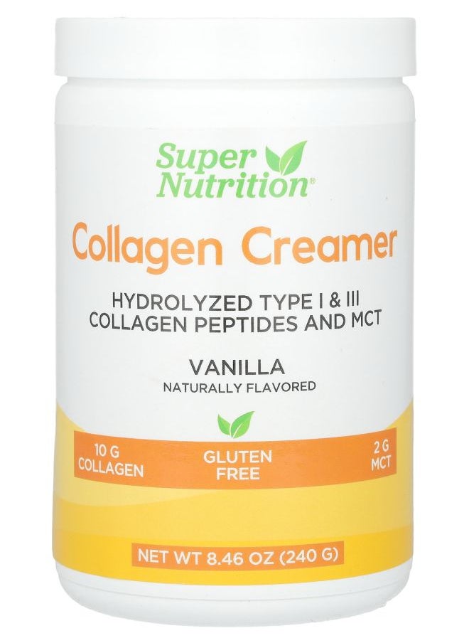 Super Nutrition Collagen Creamer Vanilla 8.46 oz (240 g) 