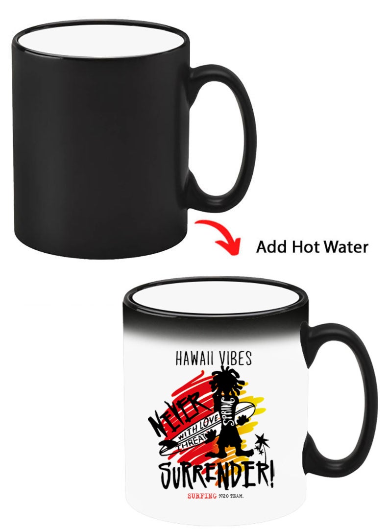 Theodor Color Changing Heat Sensitive Ceramic Mug, Image Revealed When HOT Liquid is Added! Hawaii Vibes - Image 1