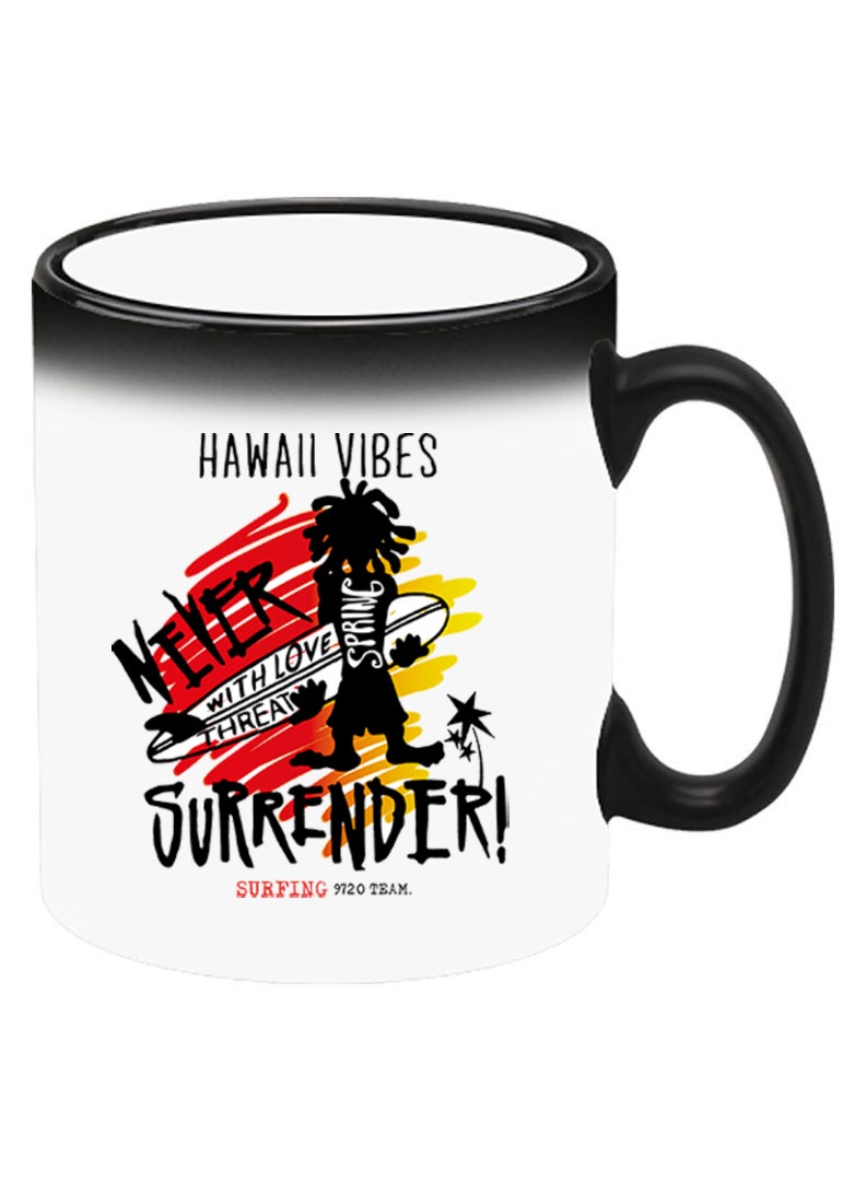 Theodor Color Changing Heat Sensitive Ceramic Mug, Image Revealed When HOT Liquid is Added! Hawaii Vibes - Image 2