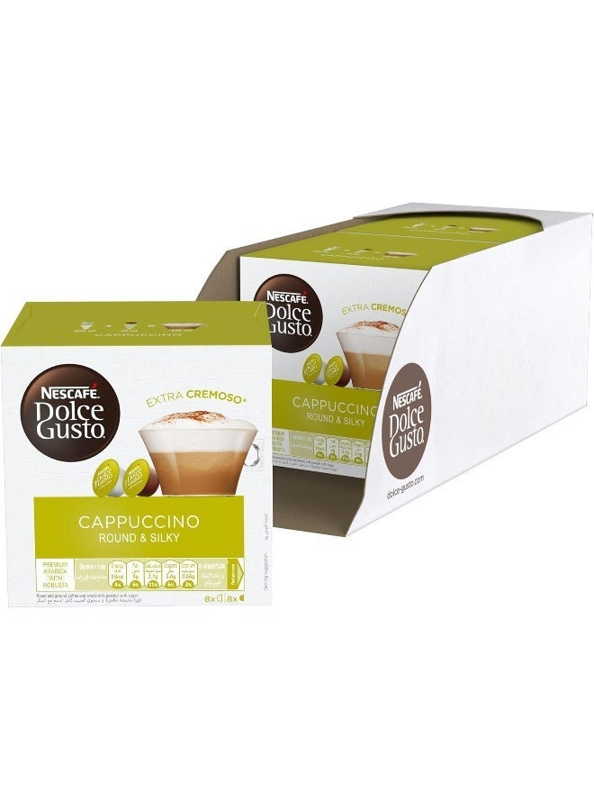 Nescafe Dolce Gusto Cappuccino 16 Coffee Capsules 559.2grams Pack of 3 - Image 2