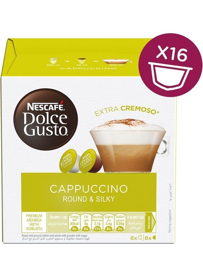 Nescafe Dolce Gusto Cappuccino 16 Coffee Capsules 559.2grams Pack of 3 - Image 3