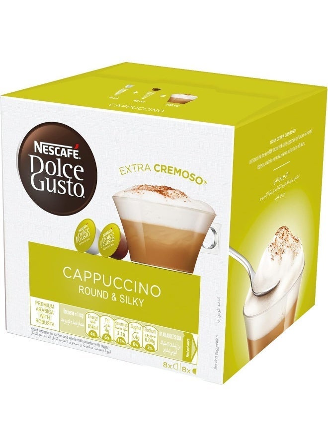 Nescafe Dolce Gusto Cappuccino 16 Coffee Capsules 559.2grams Pack of 3 - Image 4