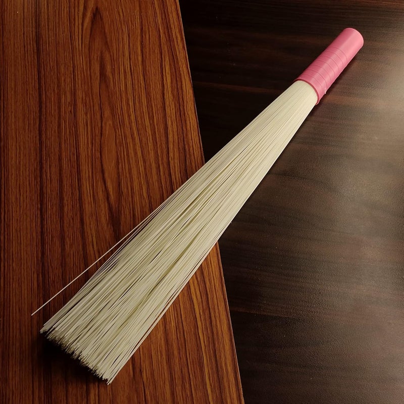 Broom 20 Inch Floor Cleaning and Bathroom Floor Cleaning Wet/Dry. Plastic Broom/This Stick Brooms/Jadu for Home and Bathroom (Plastic Kharata) (Set of 1), White