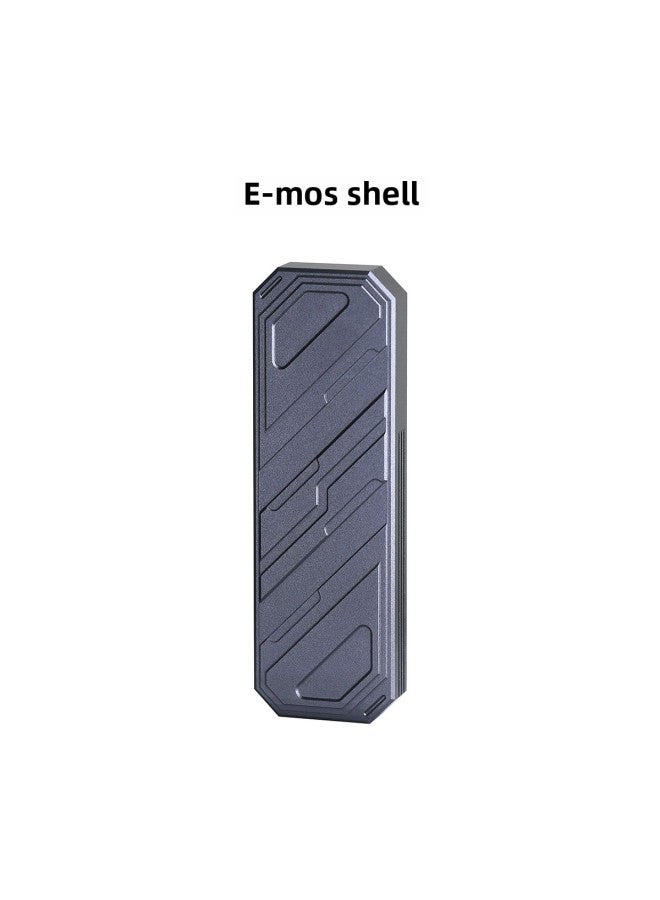 NVMe M2 Solid State Box Aluminum Alloy Heat Dissipation Pure Shell 2280 M.2 Replacement Horse-Color:E-mos Pure Shell