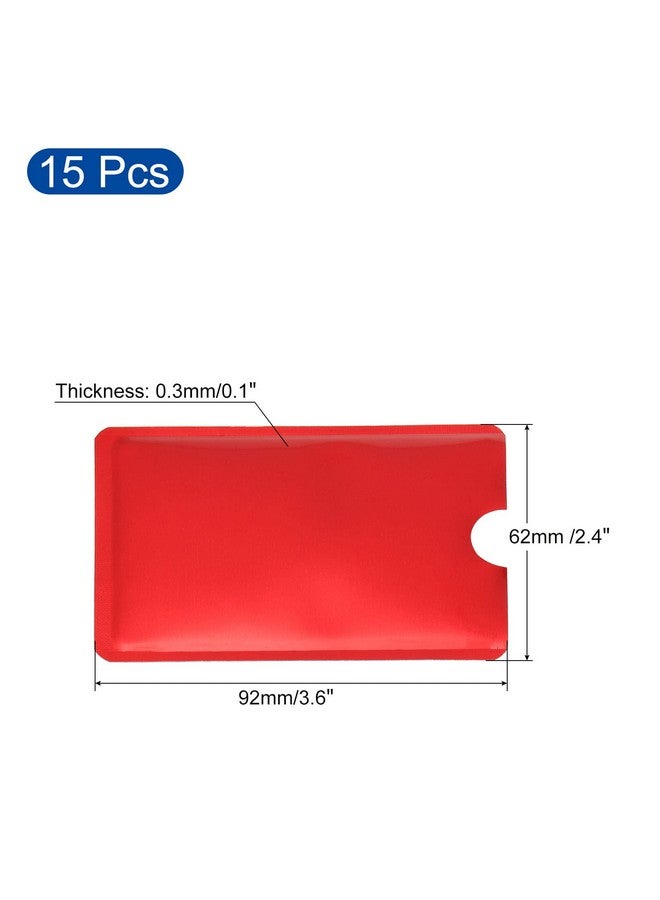 PATIKIL Rfid Blocking Credit Card Sleeves 15 Pack Contactless Protector Holder For Nfc Purse Red  - Image 3