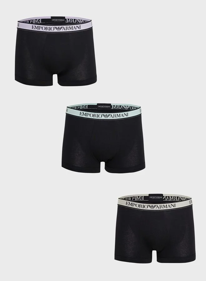 EMPORIO ARMANI 3 Pack Assorted Trunks