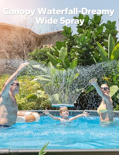 POOLHACKER Original Pool Sprinkler Fountains for Above and In-ground Pools, Adjustable Whale Tail Waterfall Wide Width for Relaxation & Cooling, 10-20 Degrees, Gray - Image 3