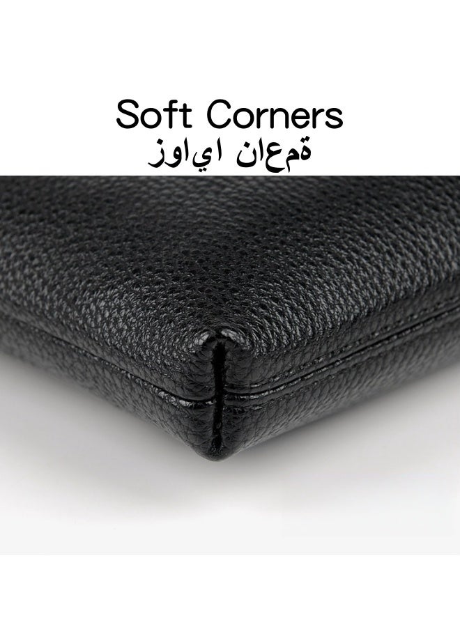 SHABILI Men's Business Casual Clutch Bag, Large-capacity Handbag Wallet Card Holder Coin Purse Passport Bag Phone Bag, Portable Gentleman Style Tote Bag Briefcase President Bag Gents Bag  - Image 4