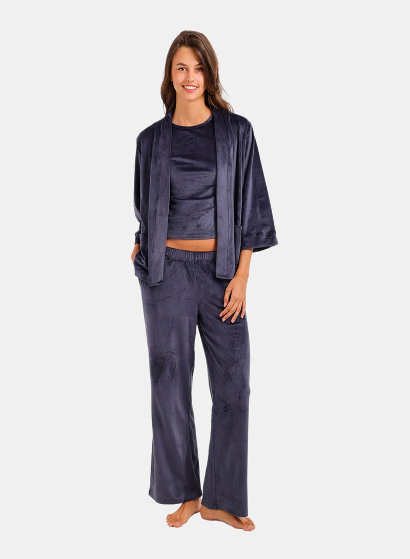 Carina Velvet 3-Piece Pyjama - Image 1