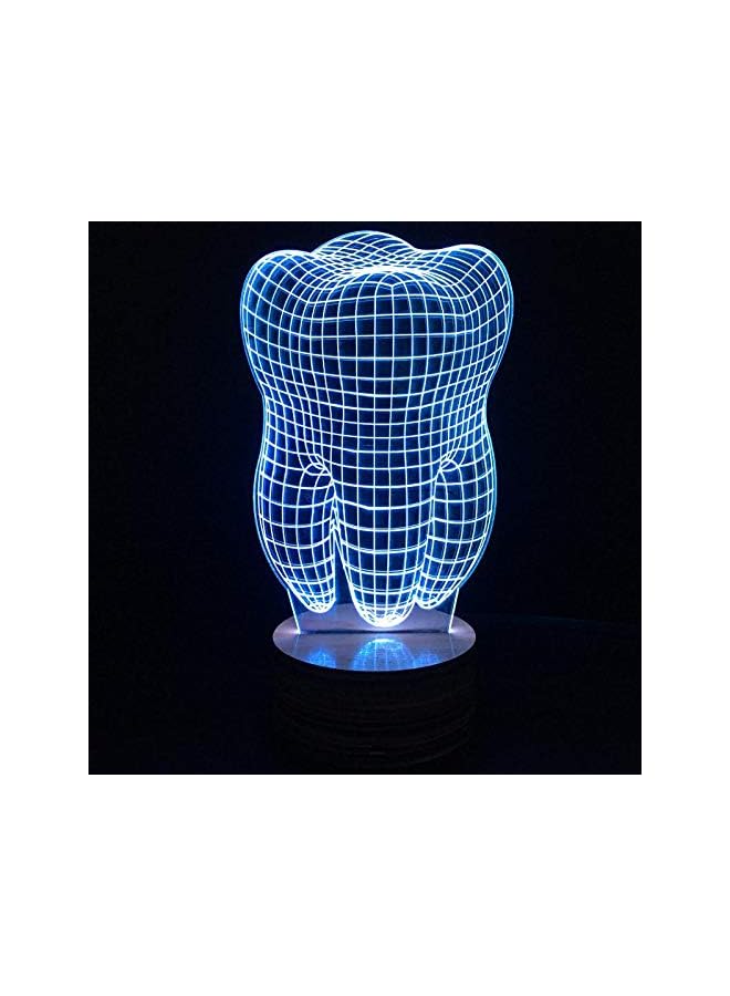The Bros مصباح طاولة بتقنية 3D على شكل سن مع إضاءة LED 7 ألوان متغيرة، ضوء ليلي لتزيين غرفة النوم، طبيب أسنان، هدية زفاف، عيد ميلاد، عيد الميلاد و عيد الحب، جو فني ورومانسي - Image 5