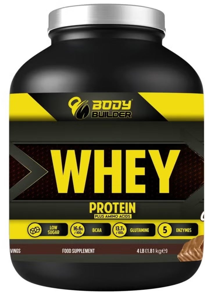 Body Builder 100% Whey Protein Support Muscle Growth and Repair, Fast Absorption,Chocolate Peanut 4 Lbs - Image 1