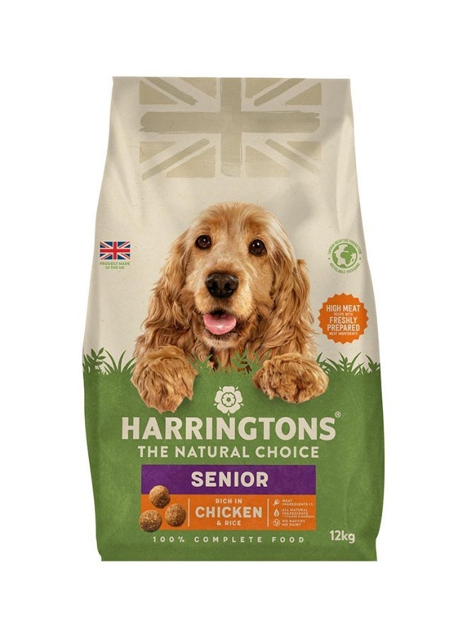 Harringtons Complete Chicken & Rice Senior Dry Dog Food 12kg - Image 1
