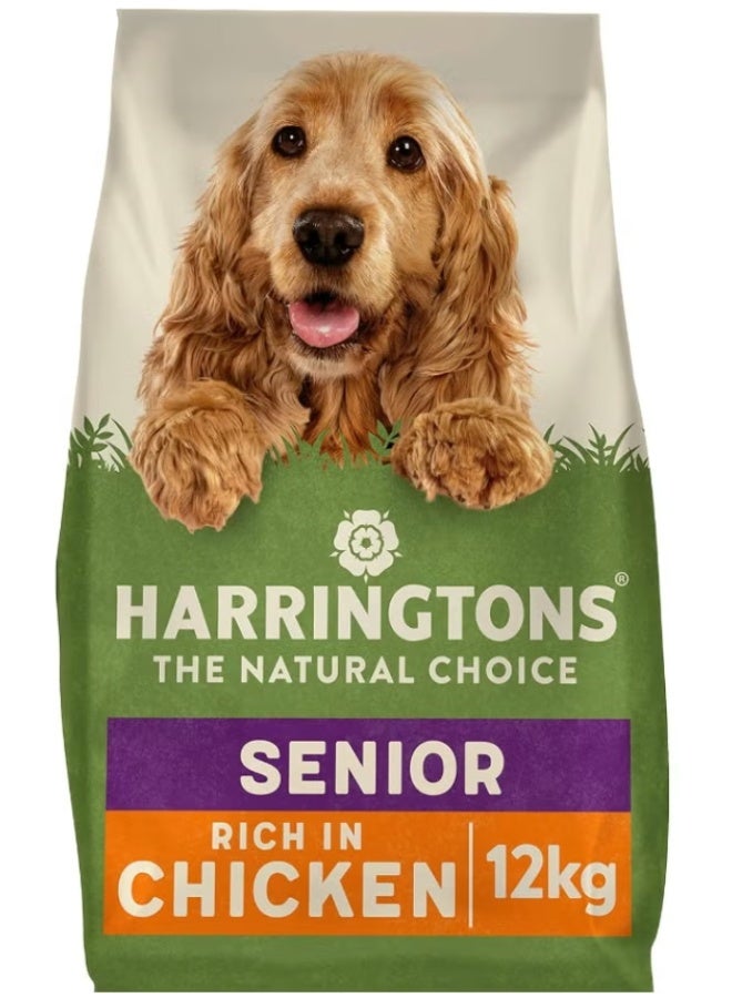 Harringtons Complete Chicken & Rice Senior Dry Dog Food 12kg - Image 1