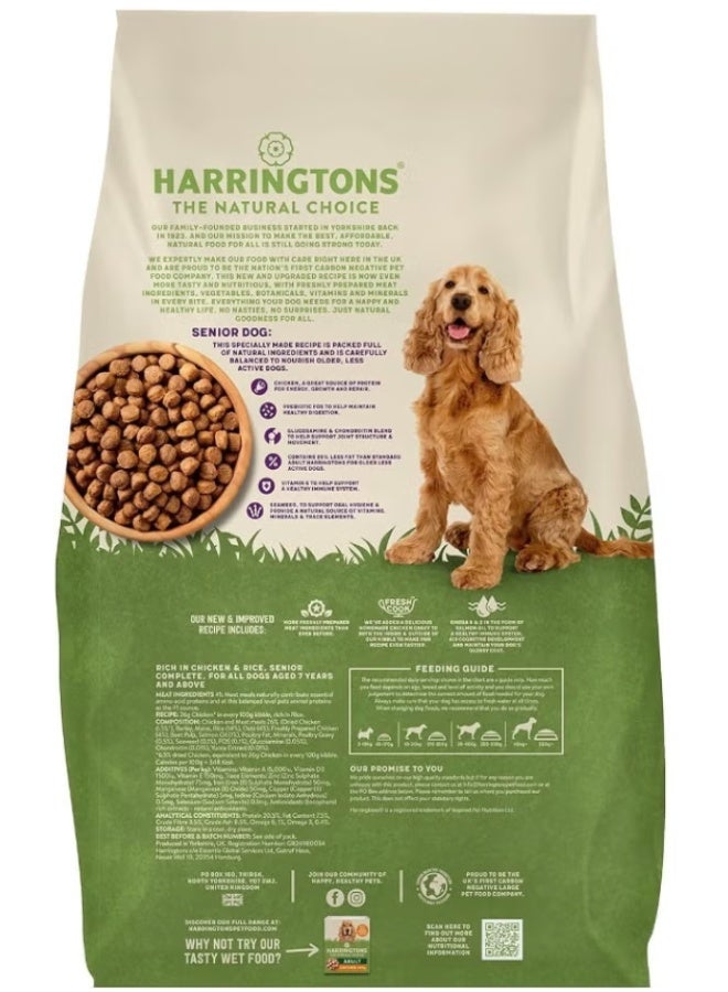 Harringtons Complete Chicken & Rice Senior Dry Dog Food 12kg - Image 3