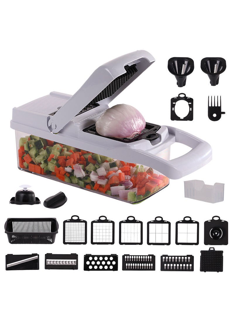 Sharpdo - 22-Piece Multifunctional Vegetable Chopper Cutter Slicer And Dicer Tool - Image 1