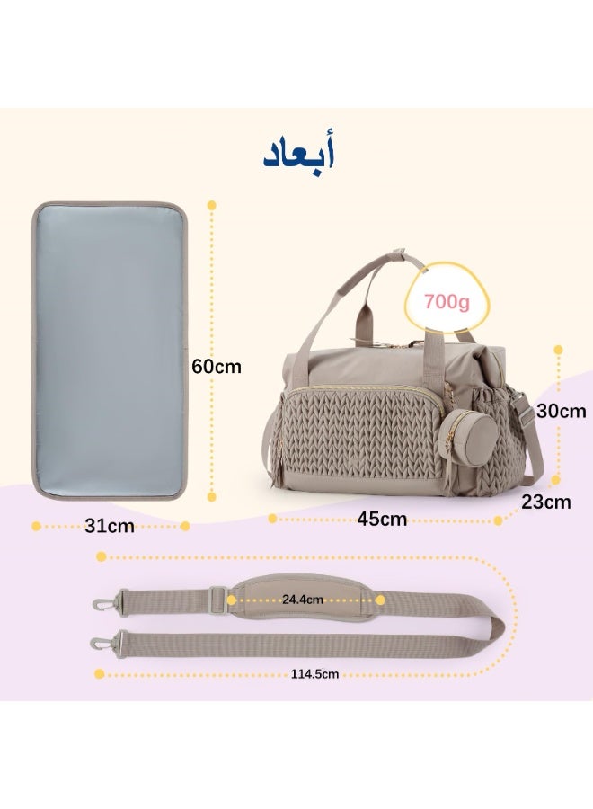 شنطة حفاضات بتصميم توت - سعة كبيرة للسفر والولادة مع علبة لهاية للمواليد - Image 4
