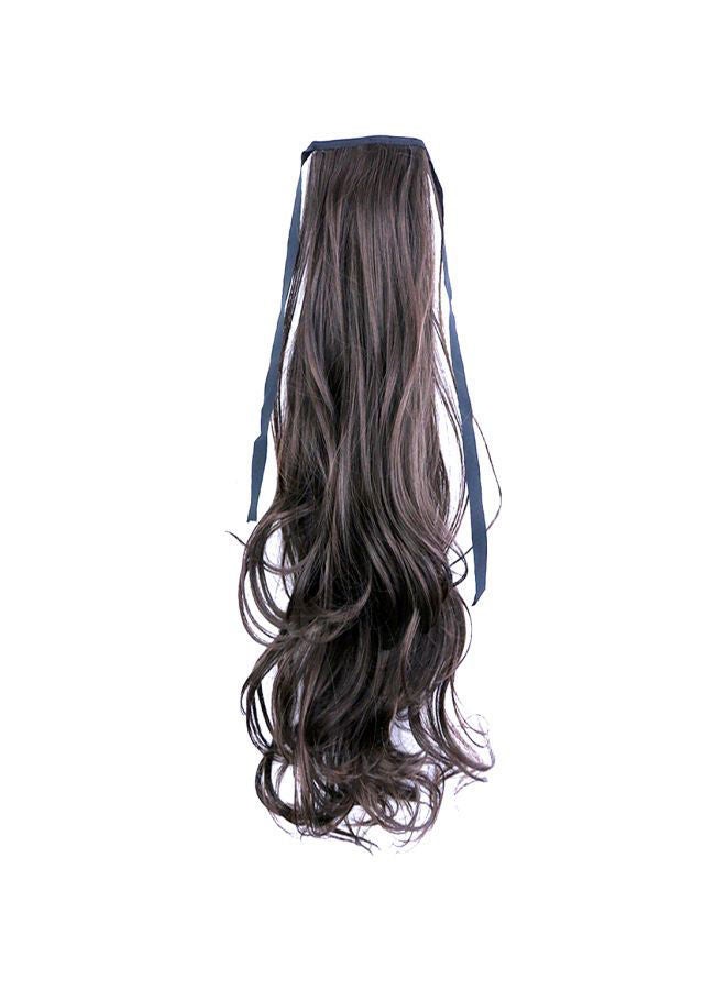 NIBEMINENT Curly Hair Extension Brown 20inch