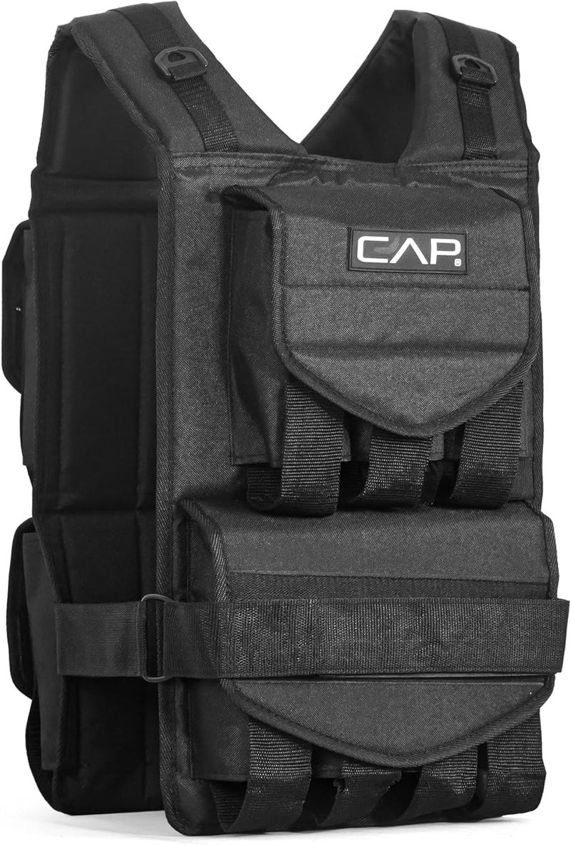 CAP Barbell Adjustable Weighted Vest | 20-150 lbs | Heavy-Duty Workout Vest with Removable Iron Weights for Strength Training, Cardio, Running, and Calisthenics - Image 1