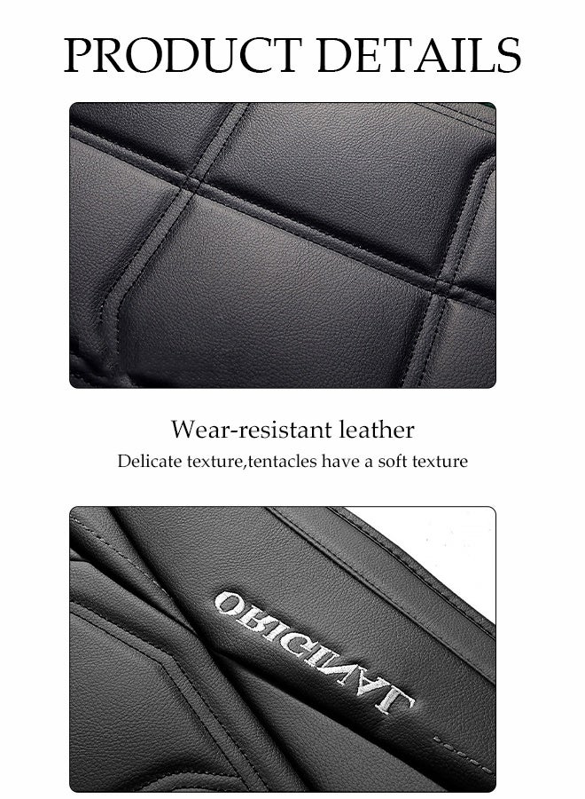 DUNISO Car Seat Cover, Universal Fully Wrapped Seat Cushion, Artificial Leather Car Backrest Seat Cover, Equipped With Headrest, Wear Resistant And Anti Slip, Suitable For All Seasons, Suitable For Most Car Seats - Image 2