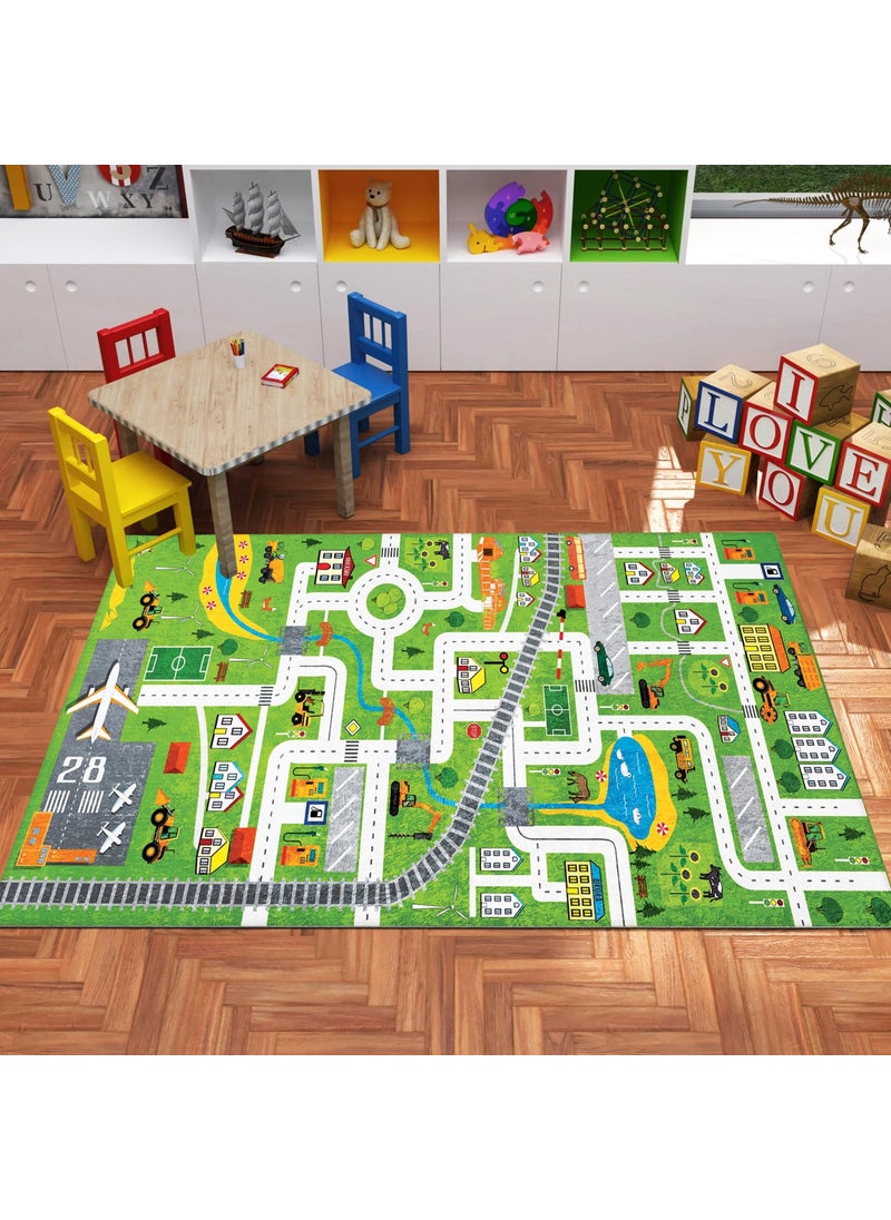 Traffic Children's Play Mat Road Patterned Digital Printed Carpet with Anti-Slip Base Washable Children's Room - pzsku/Z4B508E4EE0900349D102Z/45/_/1729937924/e109328b-2f50-4813-98a7-05e1b300caf9