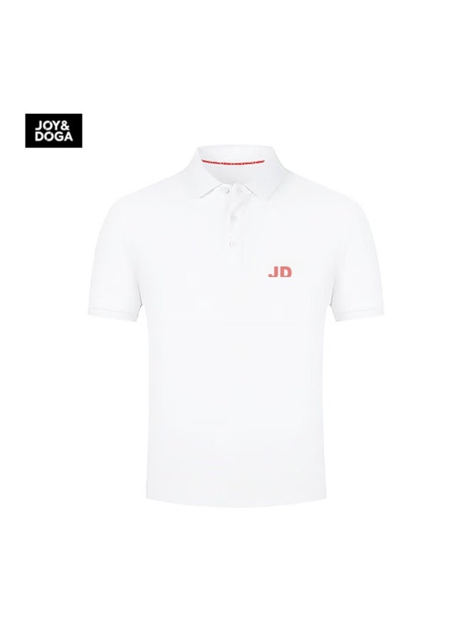 Joy&doga "35711" Dream Series Cultural T-shirt, Short-sleeve Polo Shirt With Collar, White, Xxl - Image 2