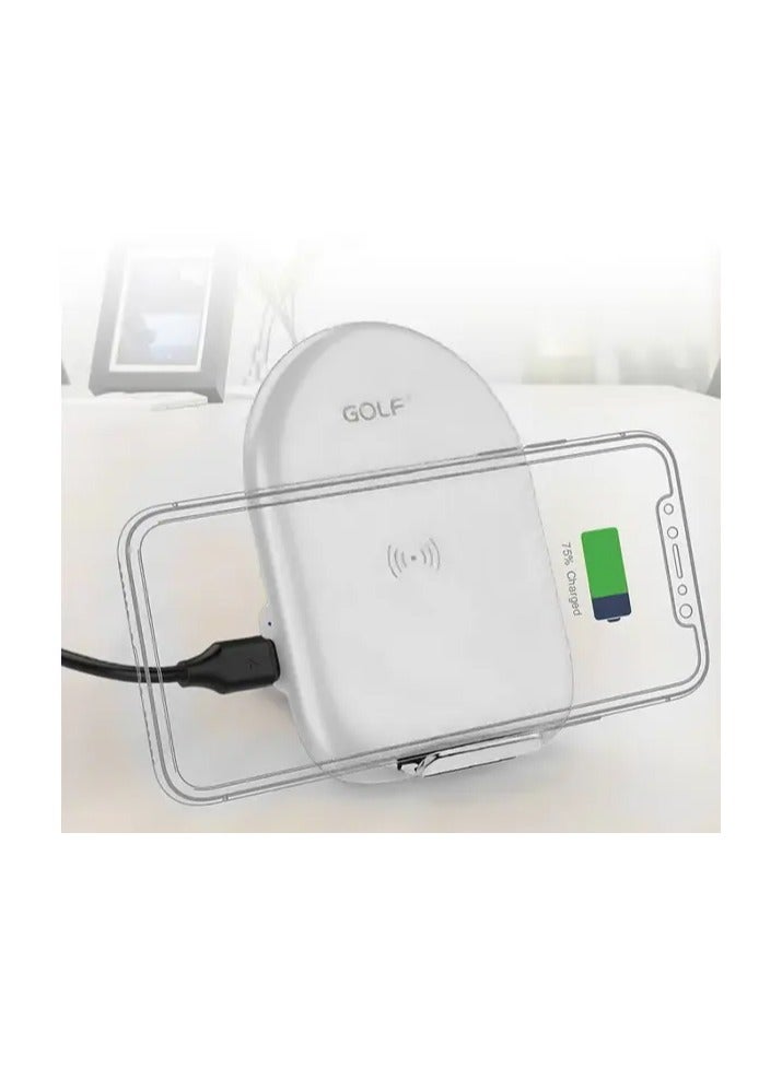 جولف شاحن جوال لاسلكي وحامل لون أبيض - Image 2