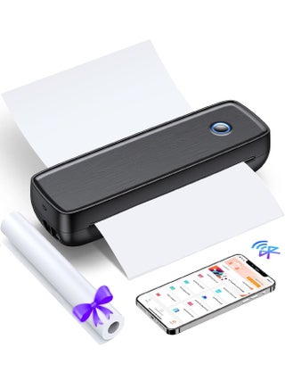 Thermal Printer Sticker Printer  203 DPI High Resolution, Photo Printer, Label Printer Bluetooth & USB, for Home/Office, School, Black - view 3