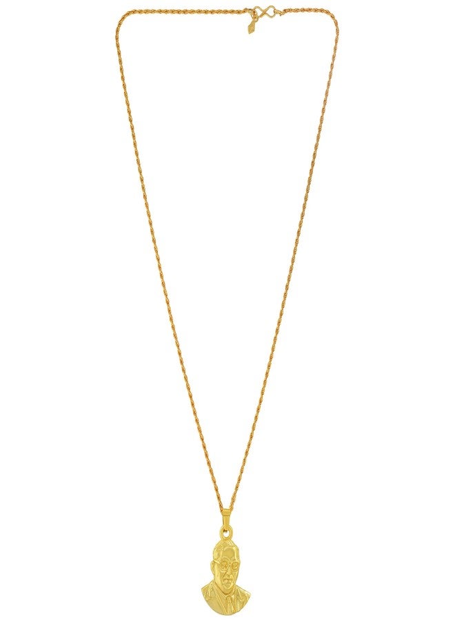 Memoir Brass Gold Plated Babasaheb Bhimrao Ambedkar Pendant and Finger Ring Combo Jewellery Men and Women - Image 3