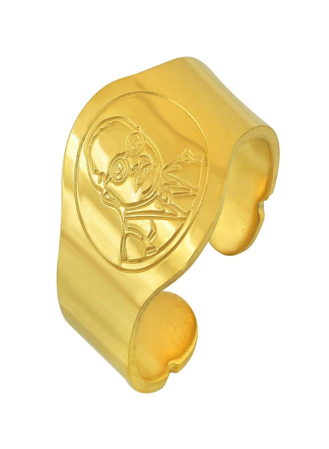 Memoir Brass Gold Plated Babasaheb Bhimrao Ambedkar Pendant and Finger Ring Combo Jewellery Men and Women - Image 4