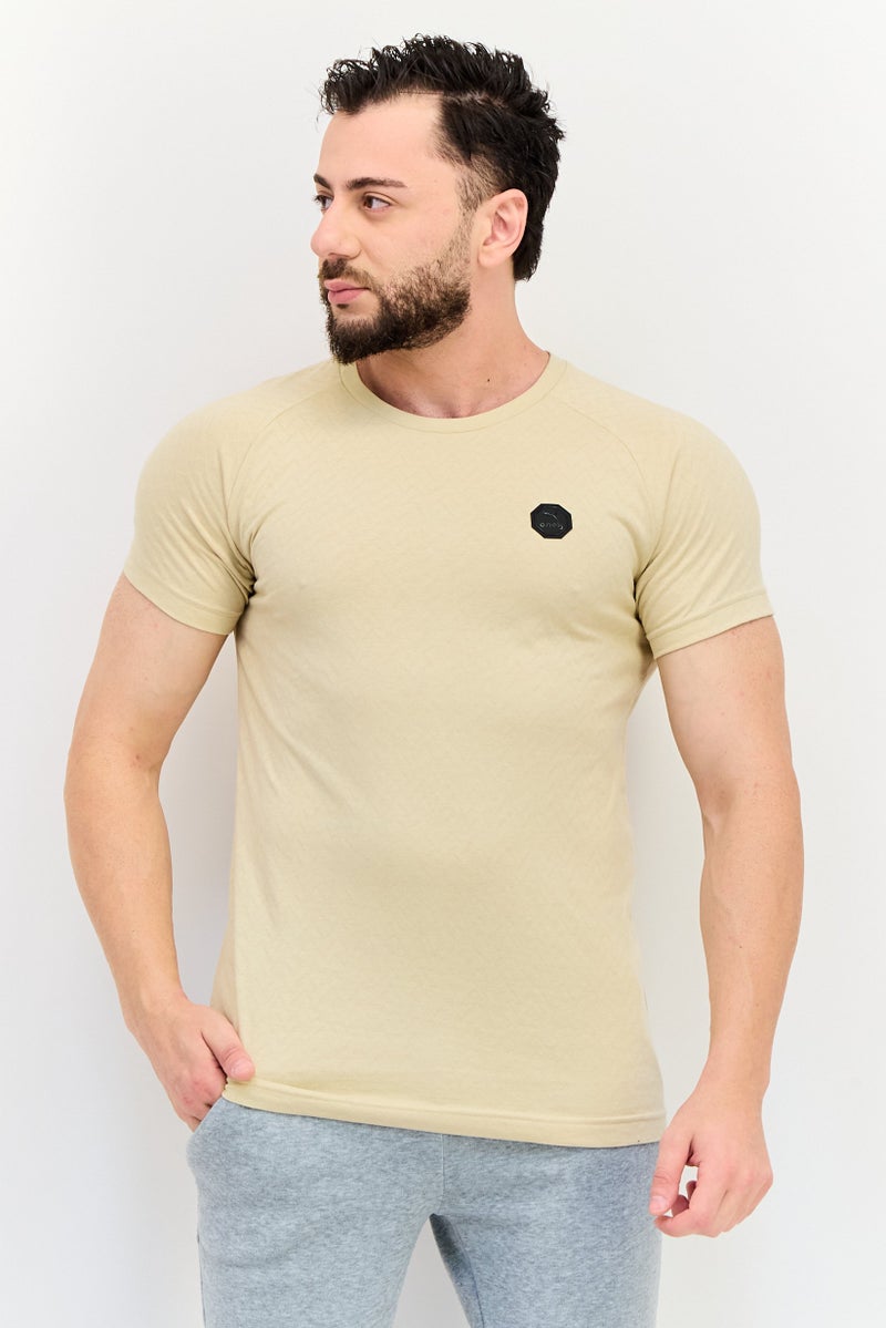 Puma x One8 Men Slim Fit Short Sleeve Outdoor T-Shirt, Dark Beige - Image 1
