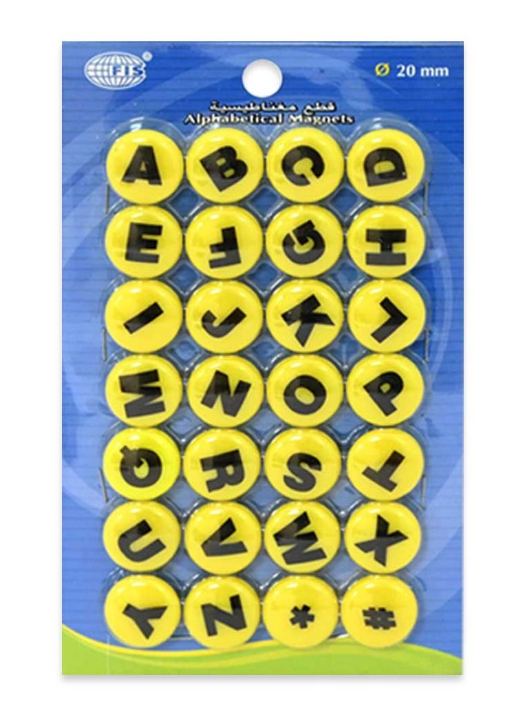 FIS Alphabetical Magets, English Language, Pack Includes 3 Sets (20mm set, 30 mm set,  40 mm set) -FSMIAE203040/3 - Image 2